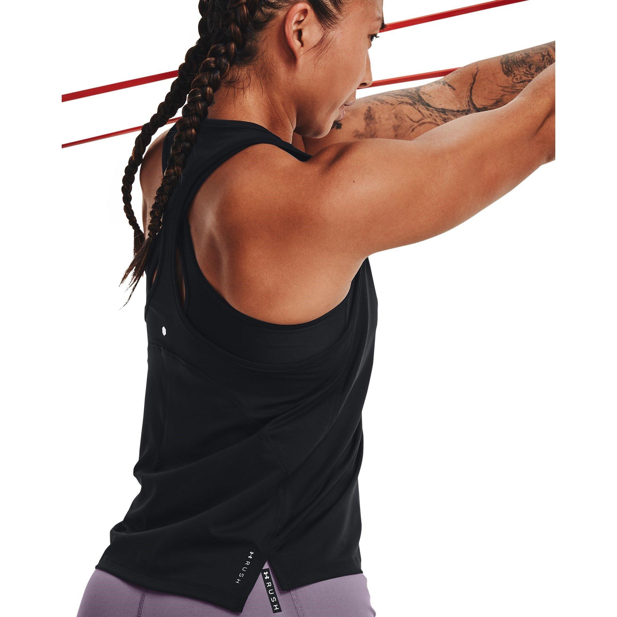Black/White - Under Armour - Rush Energy Tank Top - 5
