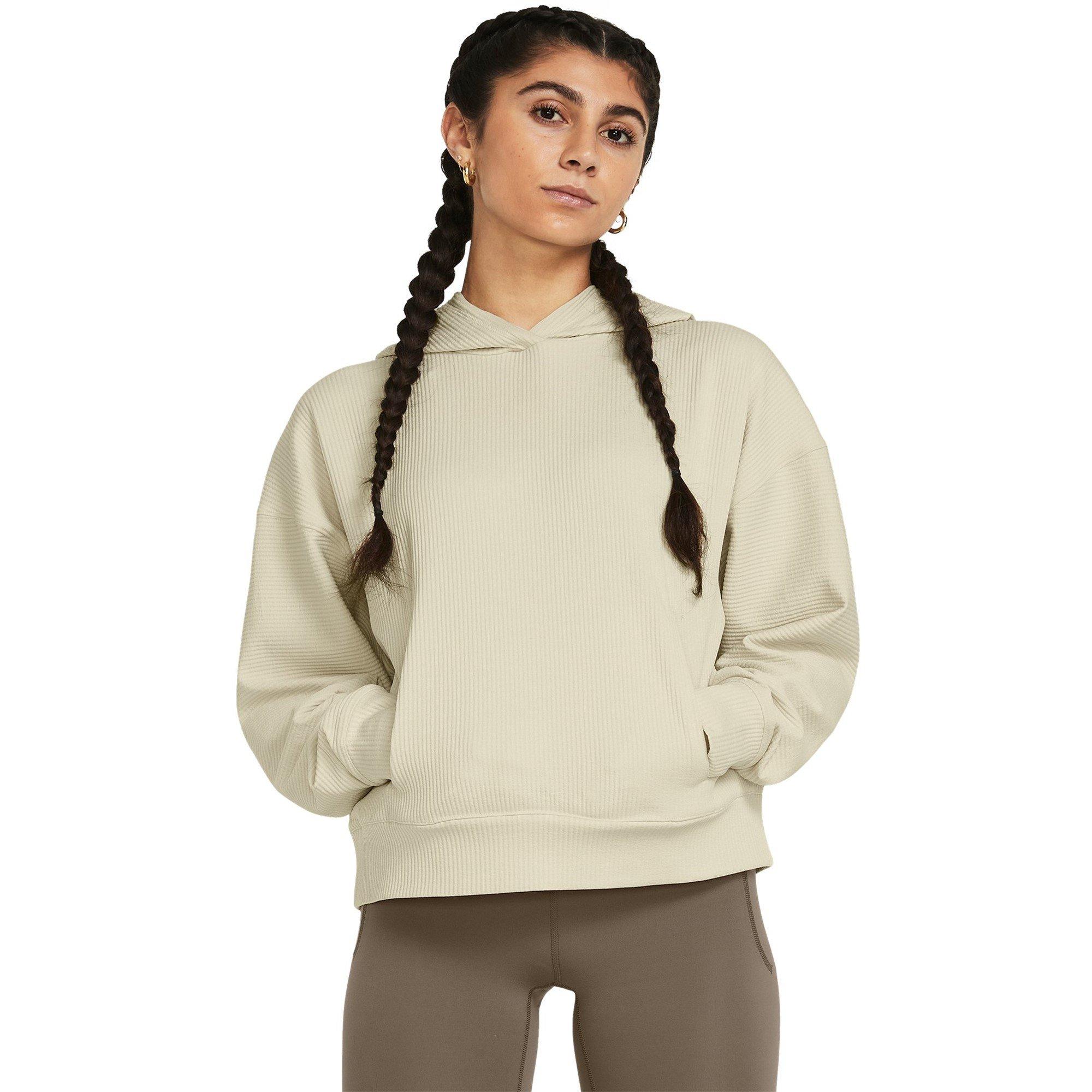Brown - Under Armour - Women's Journey Rib Over the Head Performance Hoodie - 3