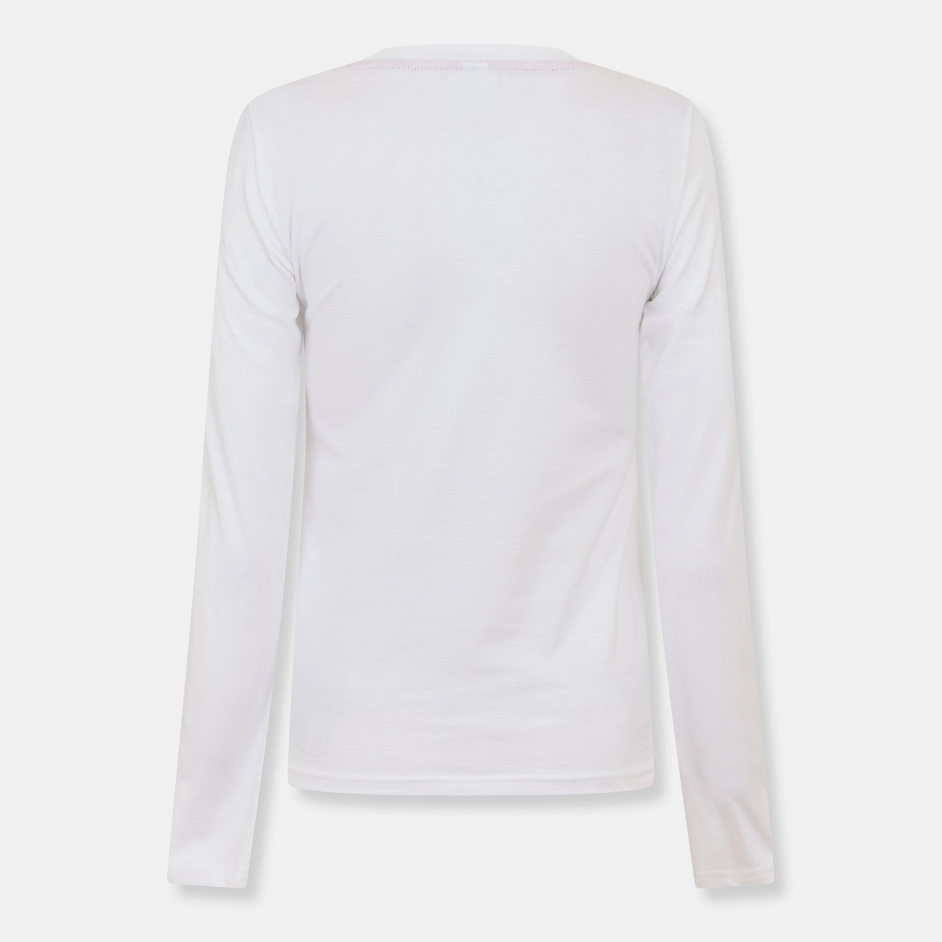 White - adidas - Long Sleeve Performance Gym Top - 2