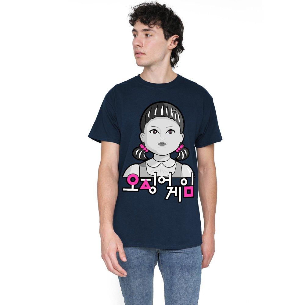 Navy - Squid Game - SQUID GAME YOUNG-HEE POP ART T-Shirt - 1