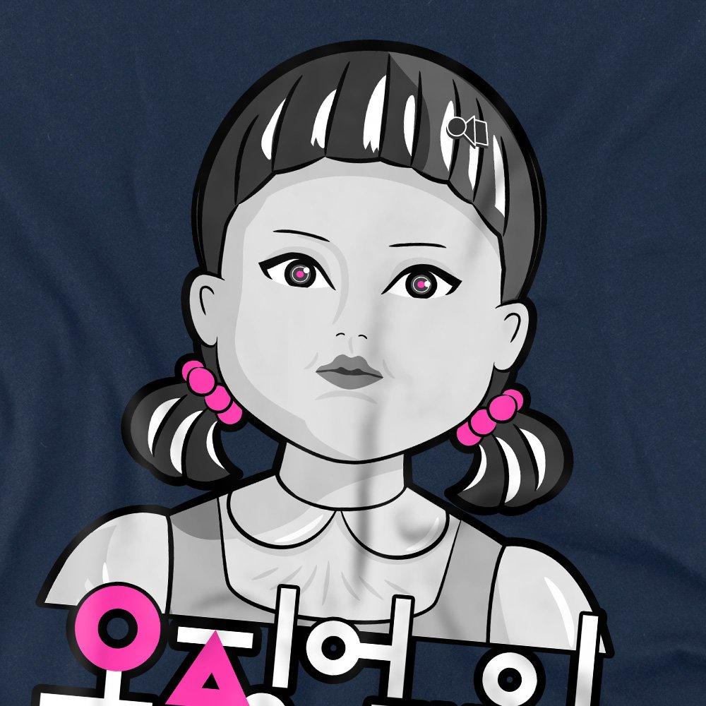 Navy - Squid Game - SQUID GAME YOUNG-HEE POP ART T-Shirt - 2