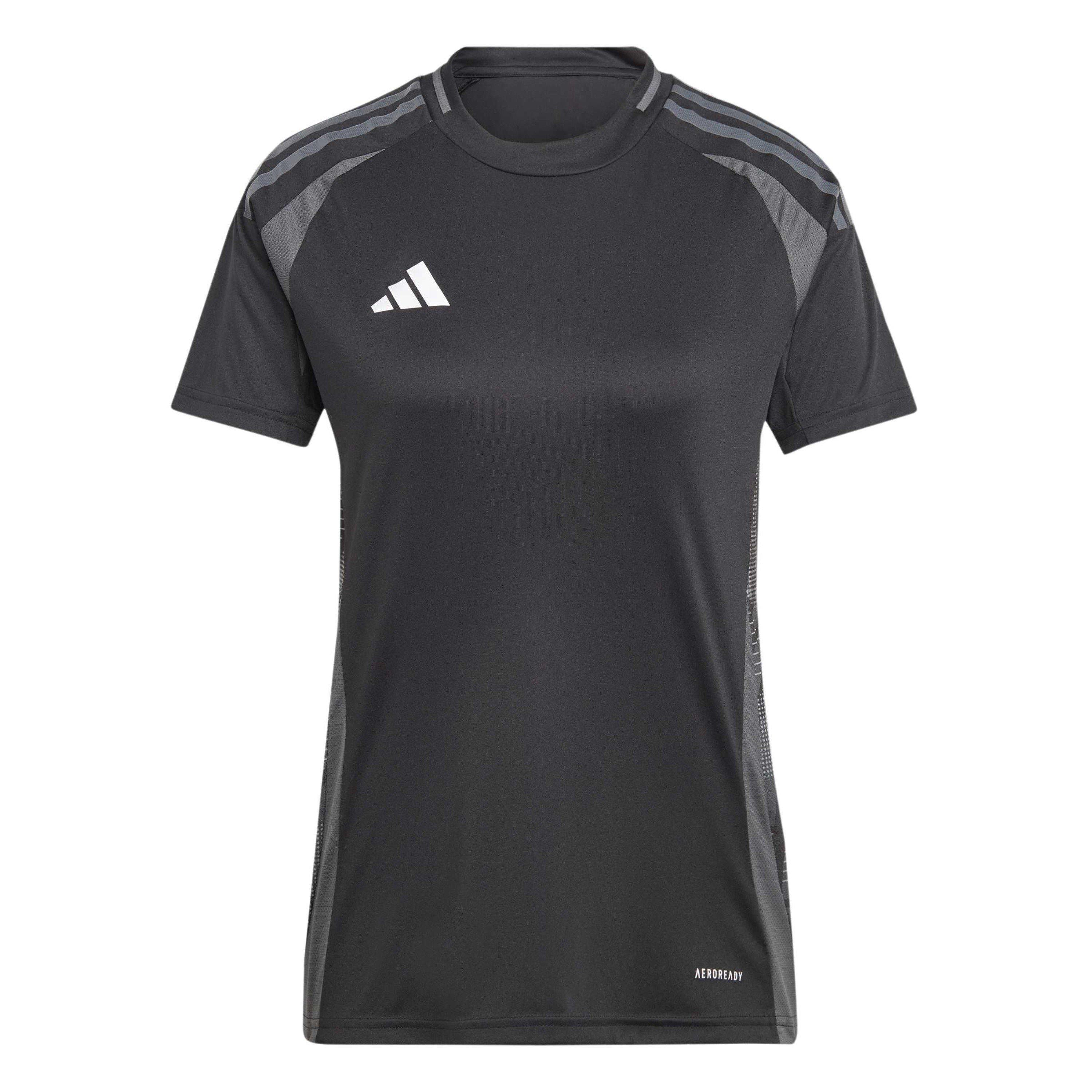 Adidas Women's Black Tiro24 Short Sleeve Performance T-Shirt - 16 (XL)