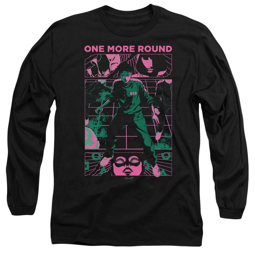 Black - Squid Game - SQUID GAME ONE MORE ROUND ANIME Long Sleeve T-Shir - 1