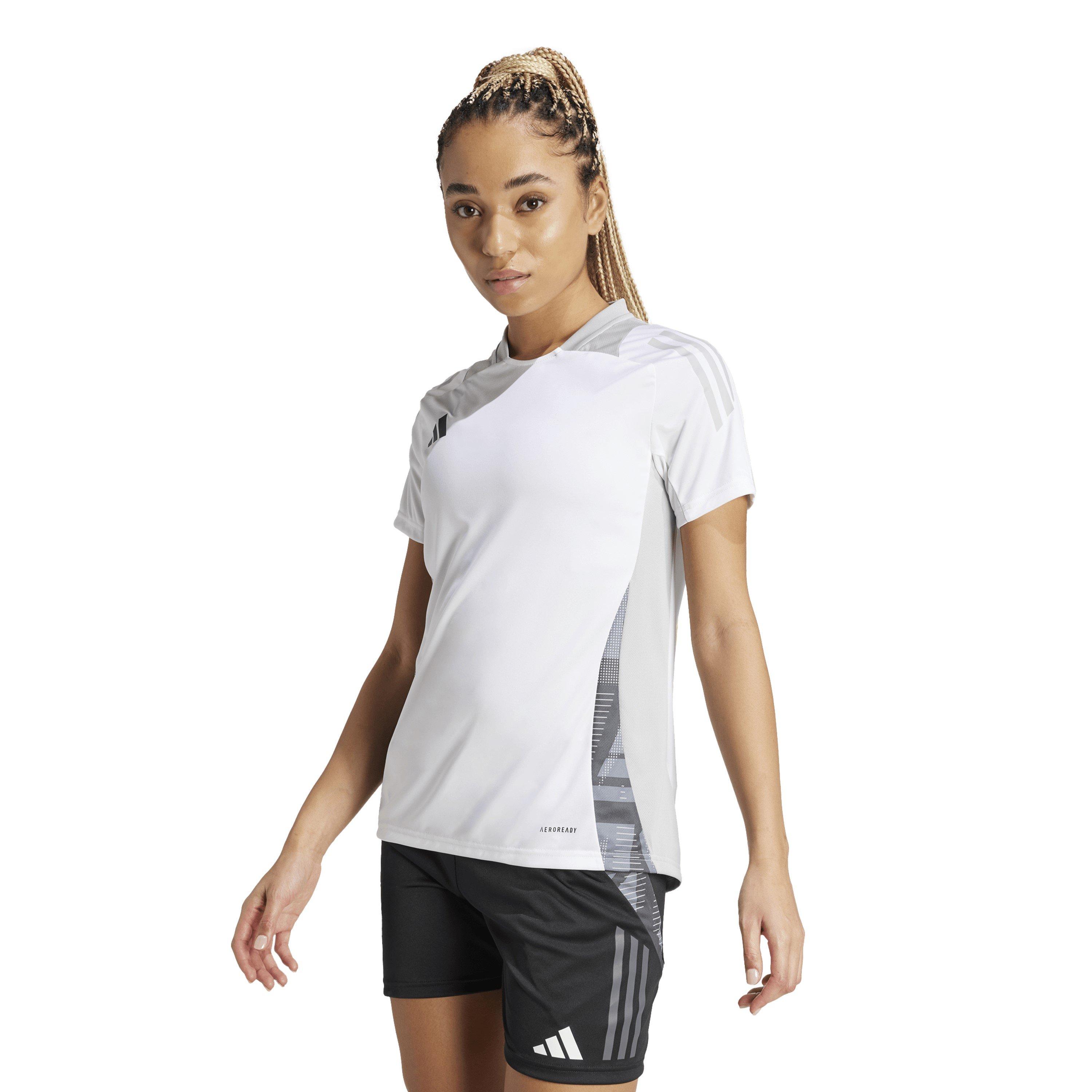 White - adidas - Women's Tiro 24 Short Sleeve Performance T-Shirt - 3