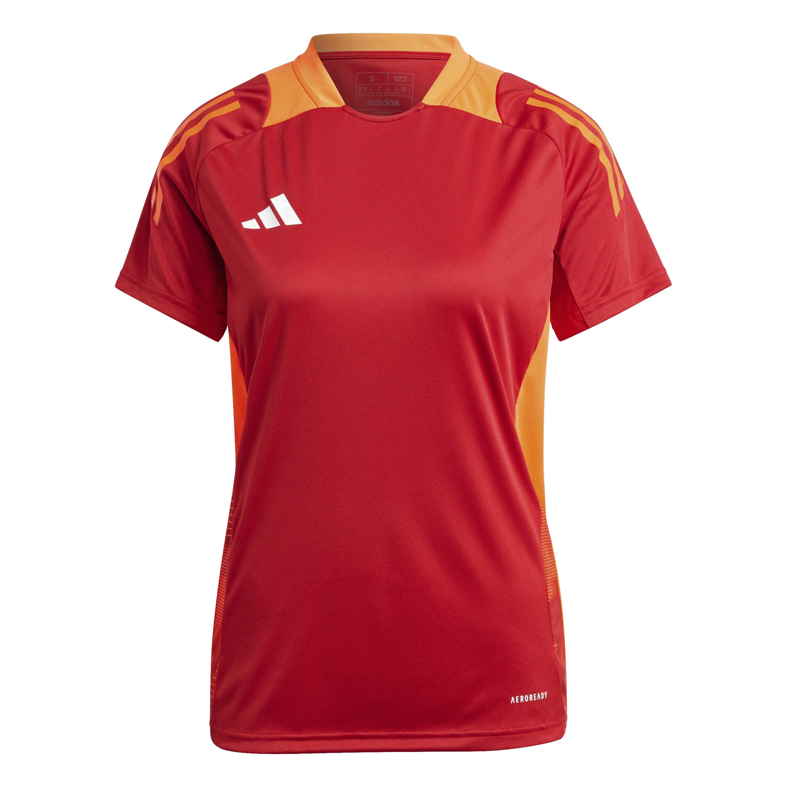 Adidas Women's Tiro 24 Short Sleeve Performance T-Shirt - Power Red - 12 (M)