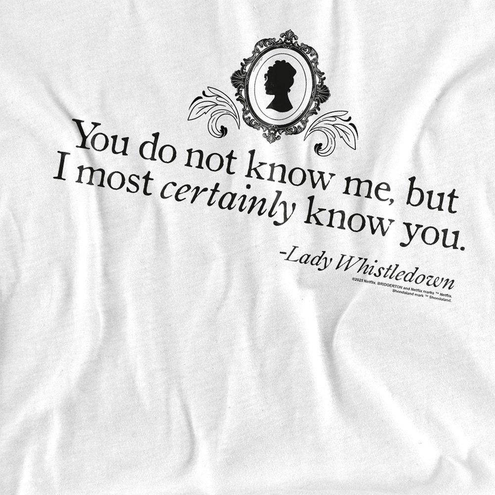 White - Bridgerton - Bridgerton - You Do Not Know Me T-Shirt White - 2