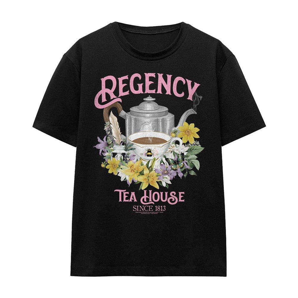 Black - Bridgerton - Bridgerton - Regency Tea House T-Shirt Black - 4