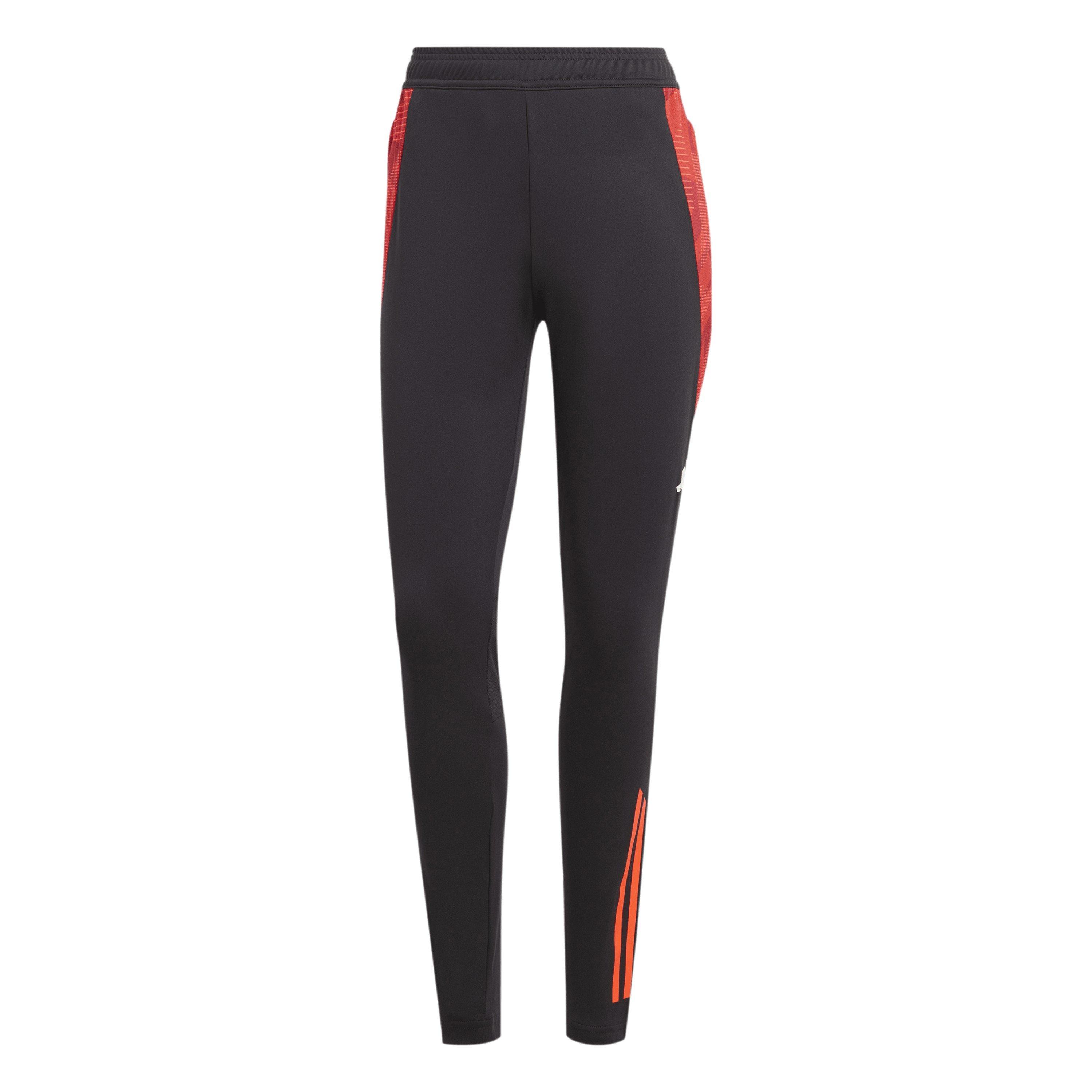 Adidas Women's Tiro24 Performance Tracksuit Bottoms - Black/Solar Red - 14 (L)