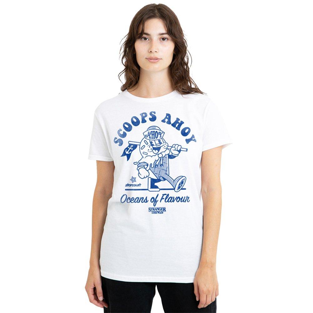 White - Stranger Things - Stranger Things Scoops Ahoy Retro Ladies T Shirt - 1