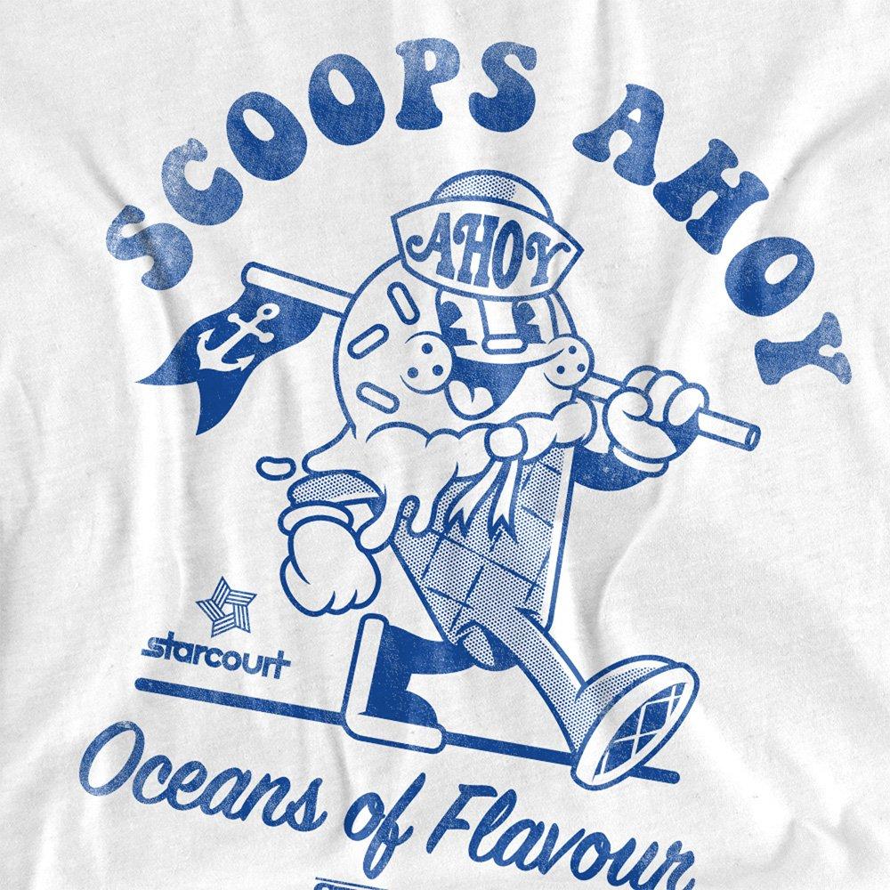 White - Stranger Things - Stranger Things Scoops Ahoy Retro Ladies T Shirt - 2