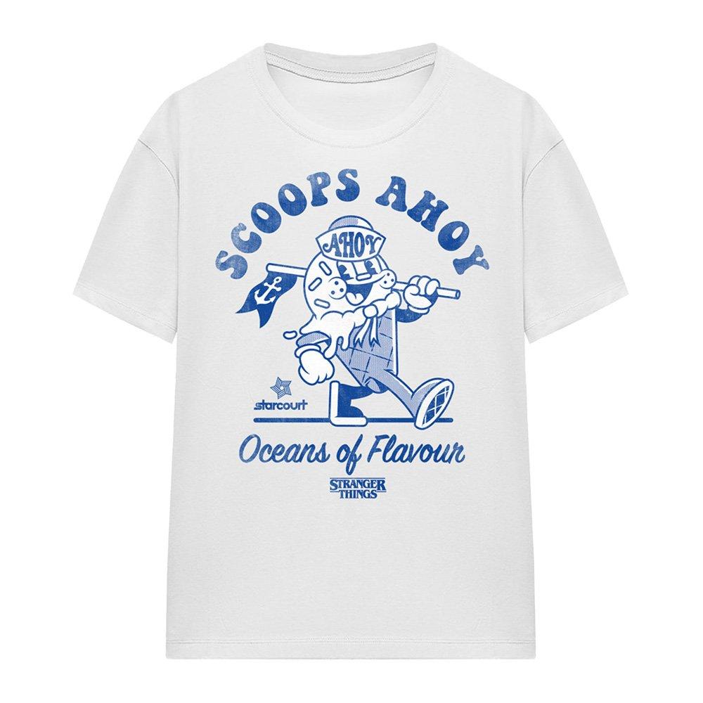 White - Stranger Things - Stranger Things Scoops Ahoy Retro Ladies T Shirt - 4