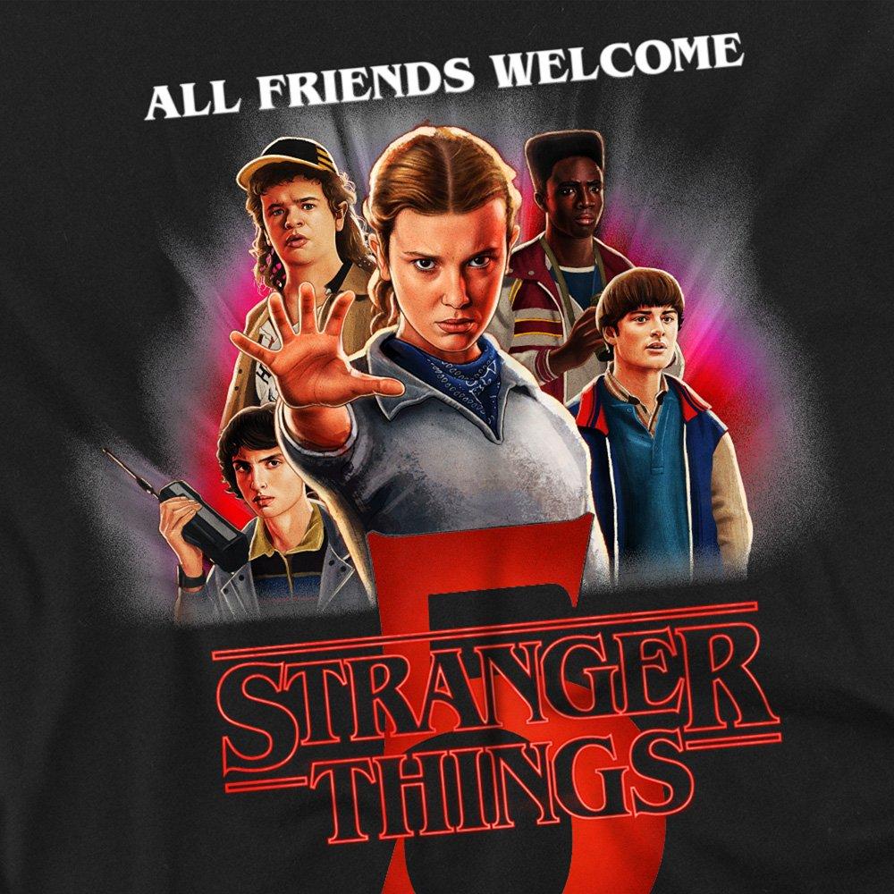 Black - Stranger Things - Stranger Things Season Five Poster Long Sleeve T-S - 2