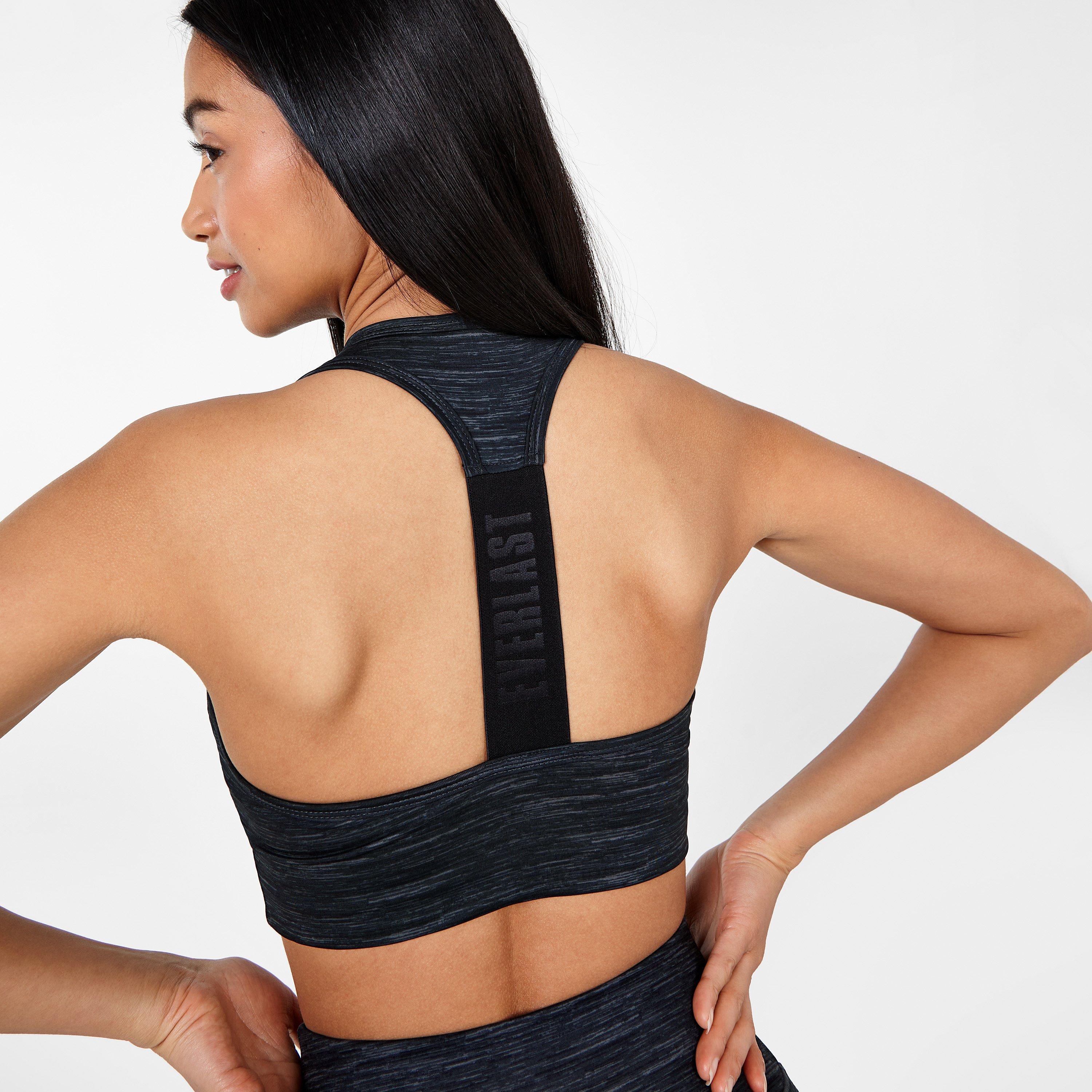 Charcoal Marl - Everlast - Medium Support High Neck Sports Bra - 3