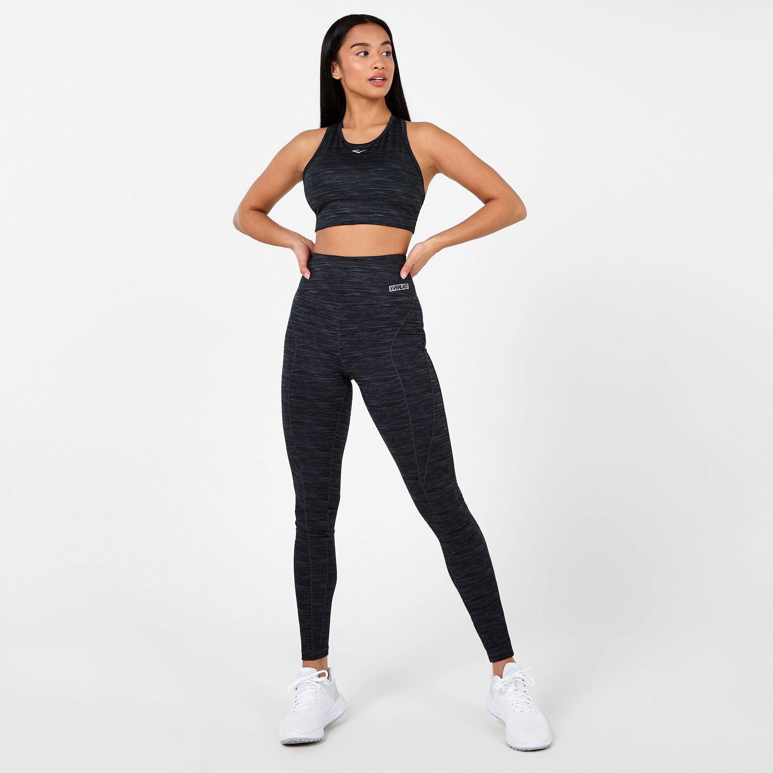 Charcoal Marl - Everlast - Medium Support High Neck Sports Bra - 4
