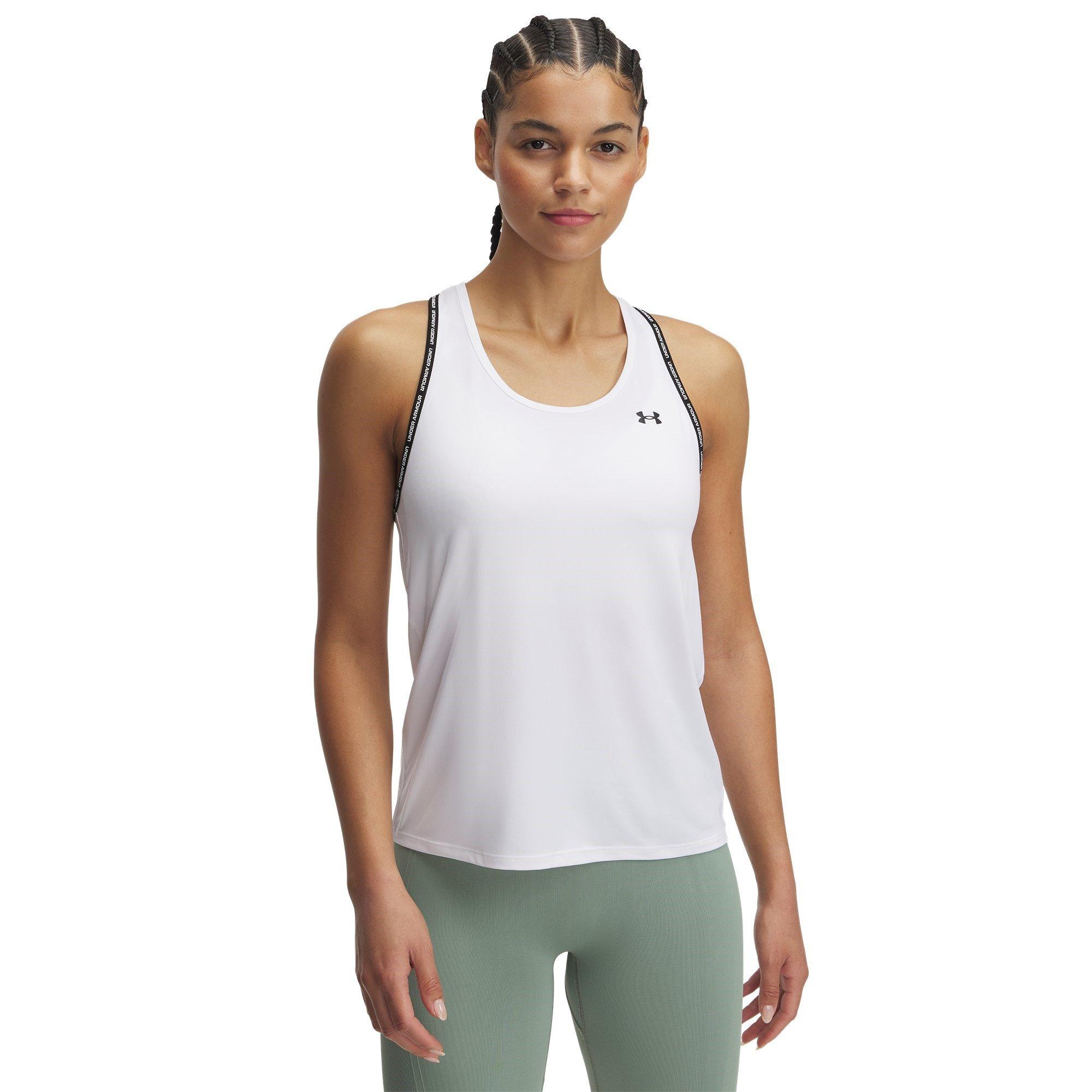Under Armour Women's Knockout Tank Top - Wht/Blk - 12 (M)