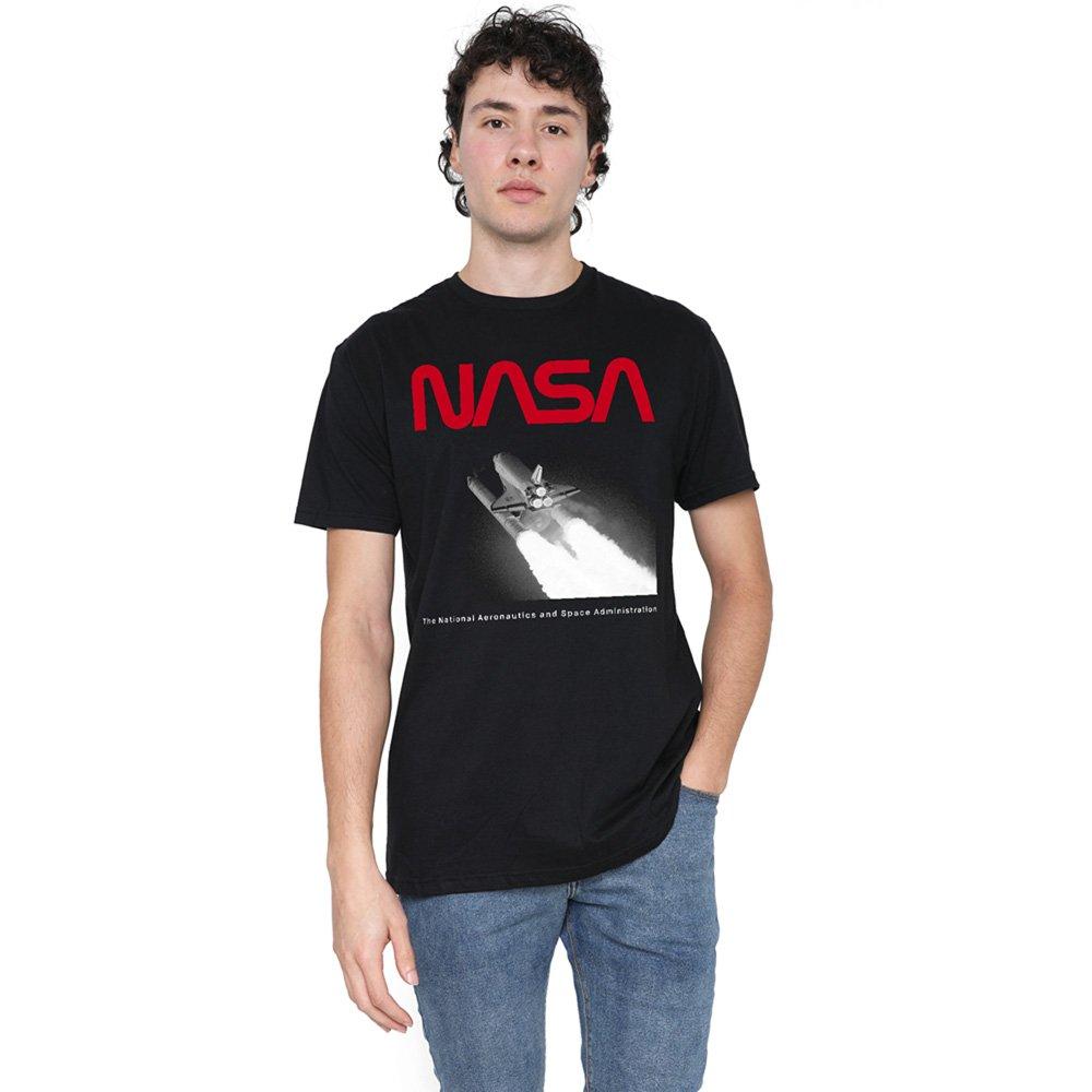 NASA NASA Flight Cotton Mens T-Shirt Black