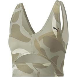 Puma STUDIO All Over Print Cropped Low Impact Sports Bra