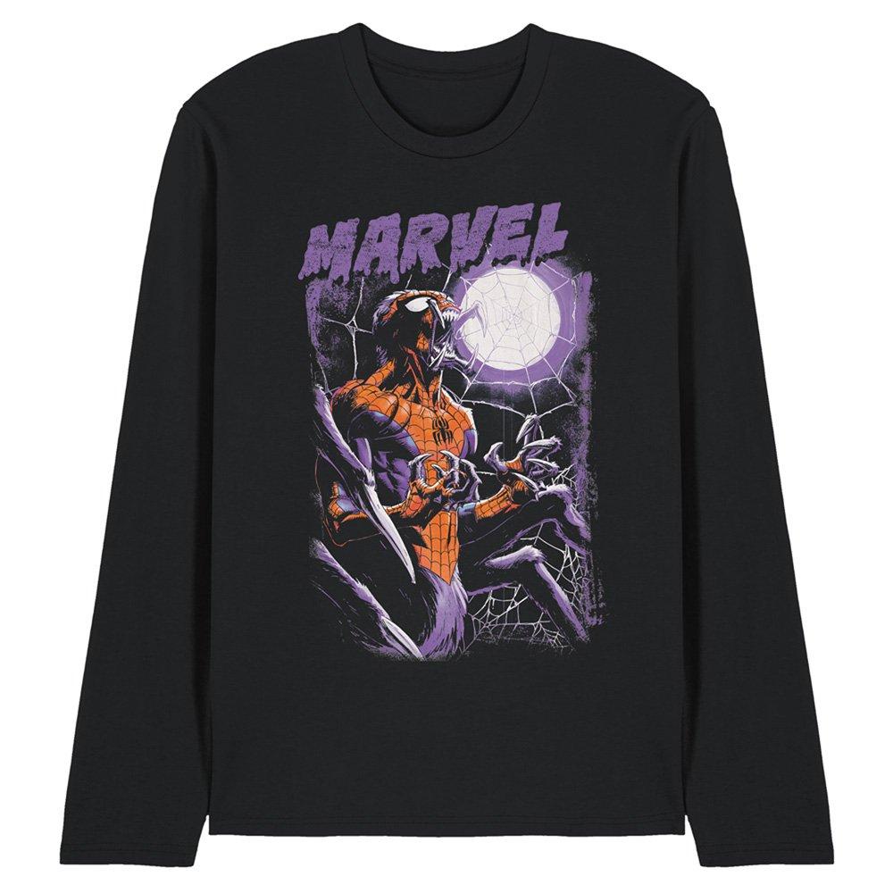 Black - Marvel - Halloween Manspider Roars Long Sleeve T-Shirt Bla - 1