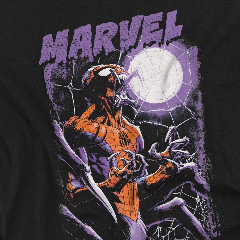 Black - Marvel - Halloween Manspider Roars Long Sleeve T-Shirt Bla - 2
