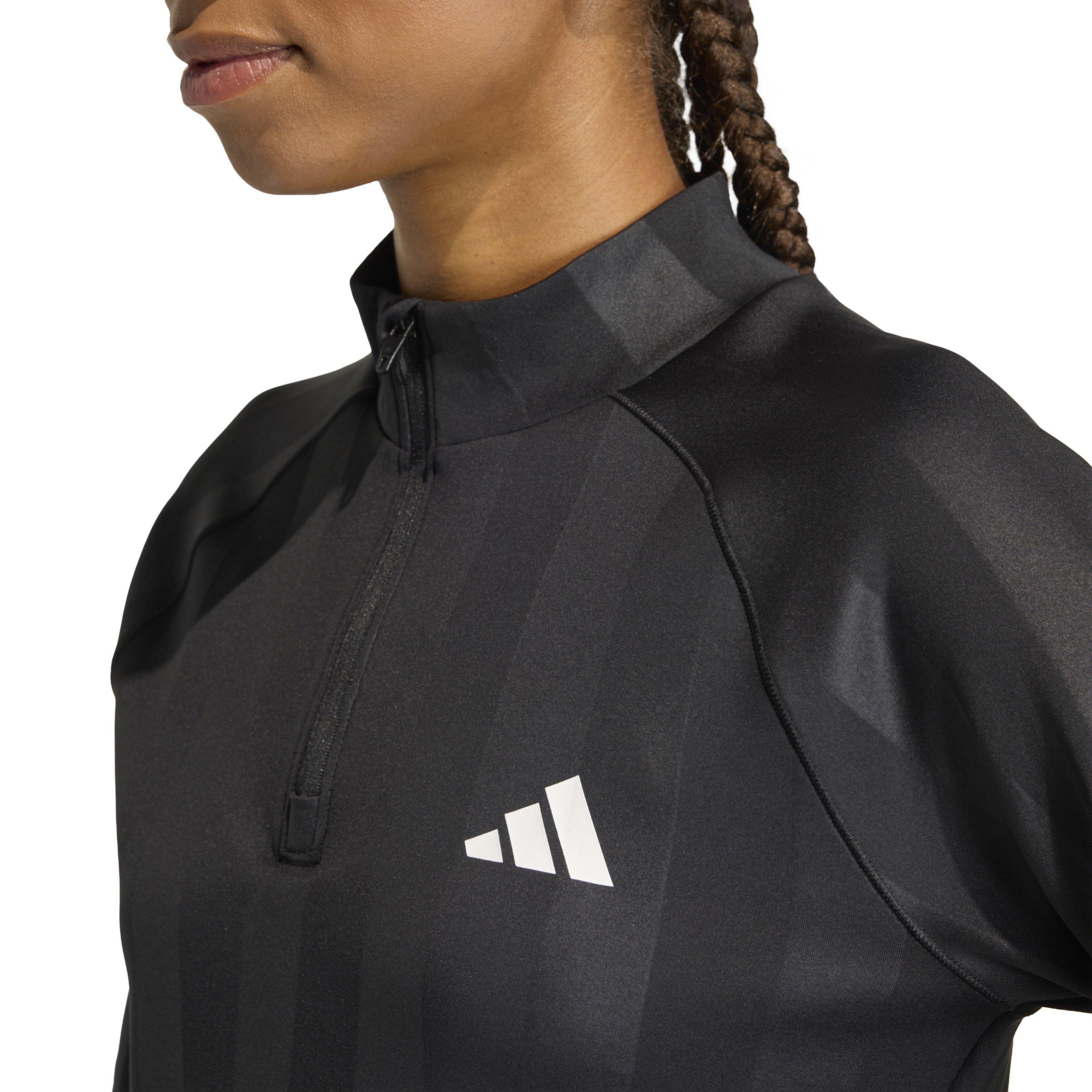 Black - adidas - Women's Long Sleeve Performance Gym Top - 4