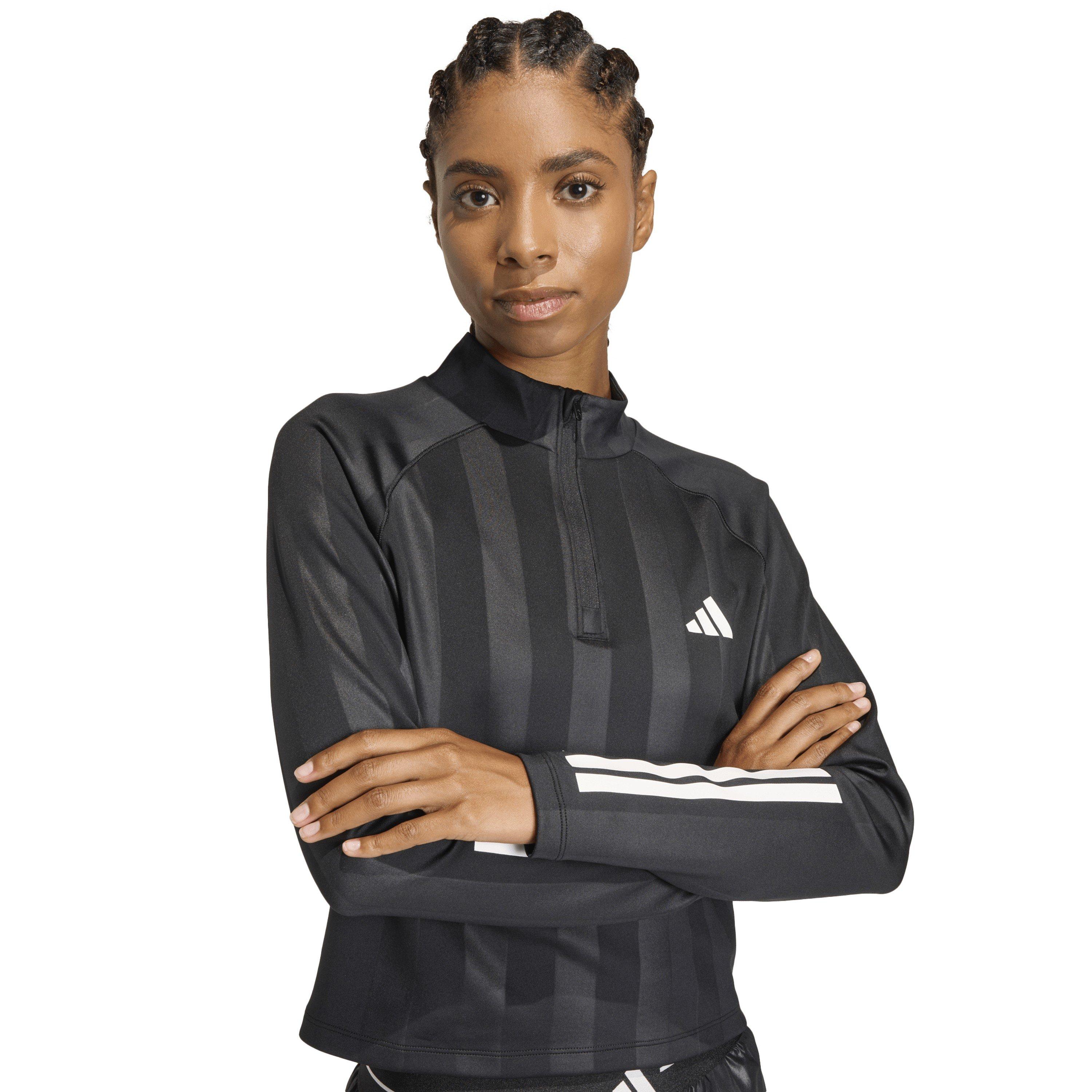 Black - adidas - Women's Long Sleeve Performance Gym Top - 5