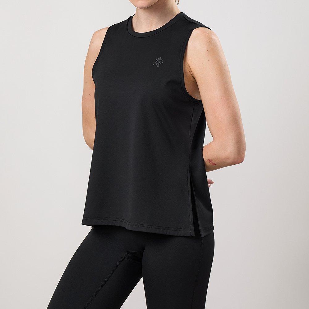 Sort - Gym King - Gym King Victory Performance Split Hem Tank - Black - 3