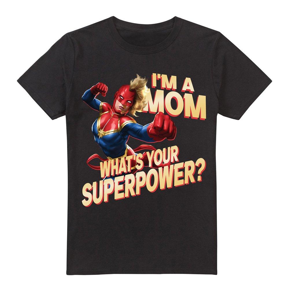 Black - Marvel - Marvel Captain MotherS Day Mom Superpower T-Shirt - 4