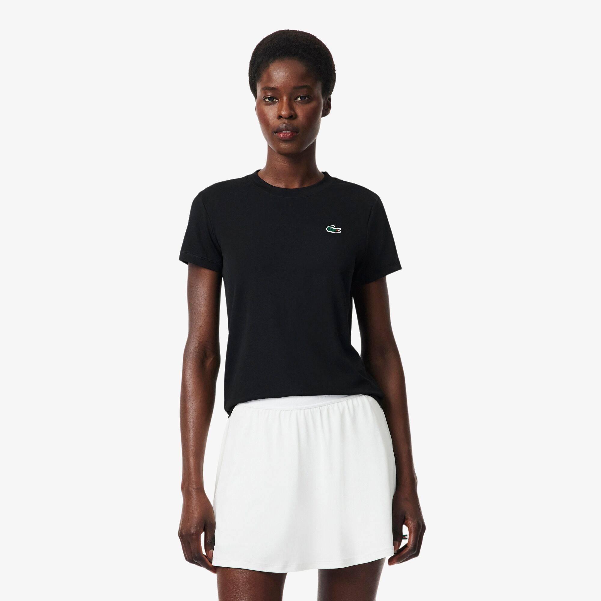 Black - Lacoste - Women's Short-Sleeve Slim-Fit Performance T-Shirt - 2