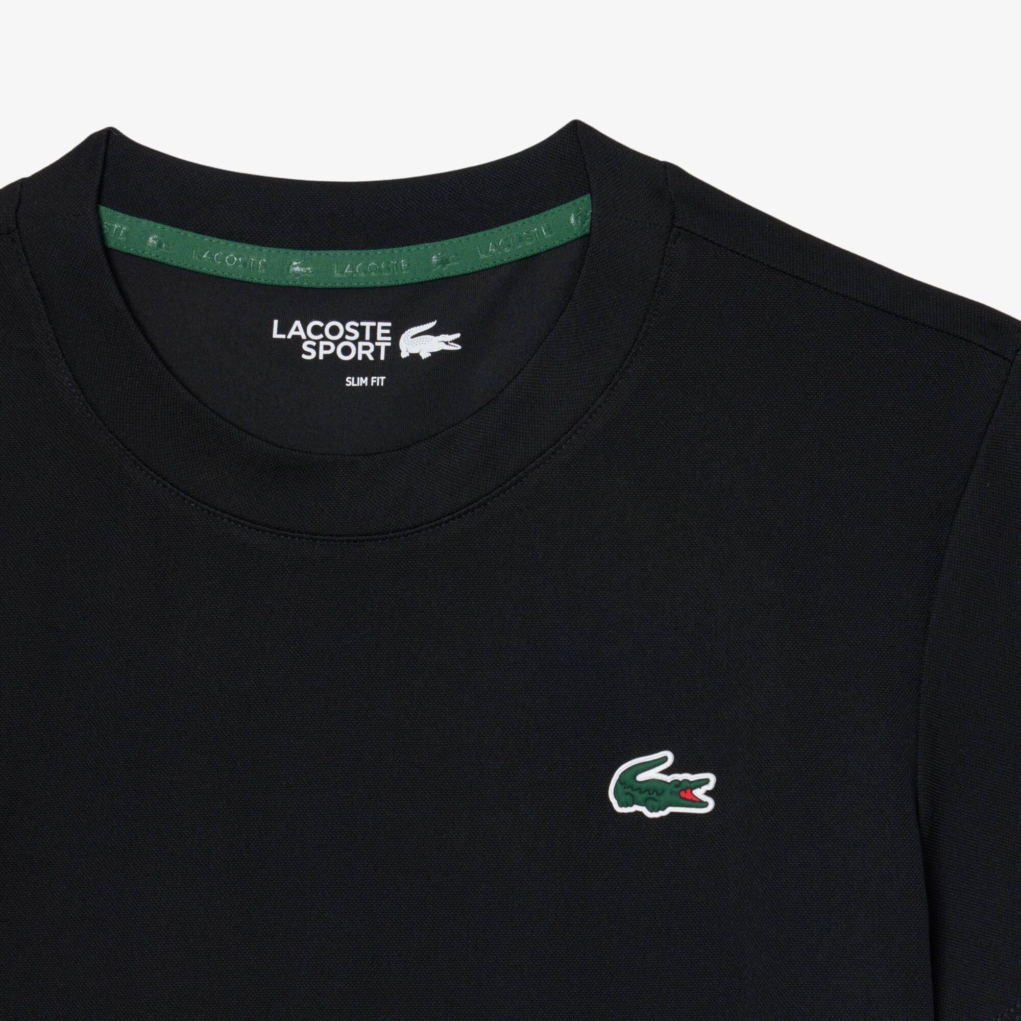 Black - Lacoste - Women's Short-Sleeve Slim-Fit Performance T-Shirt - 4