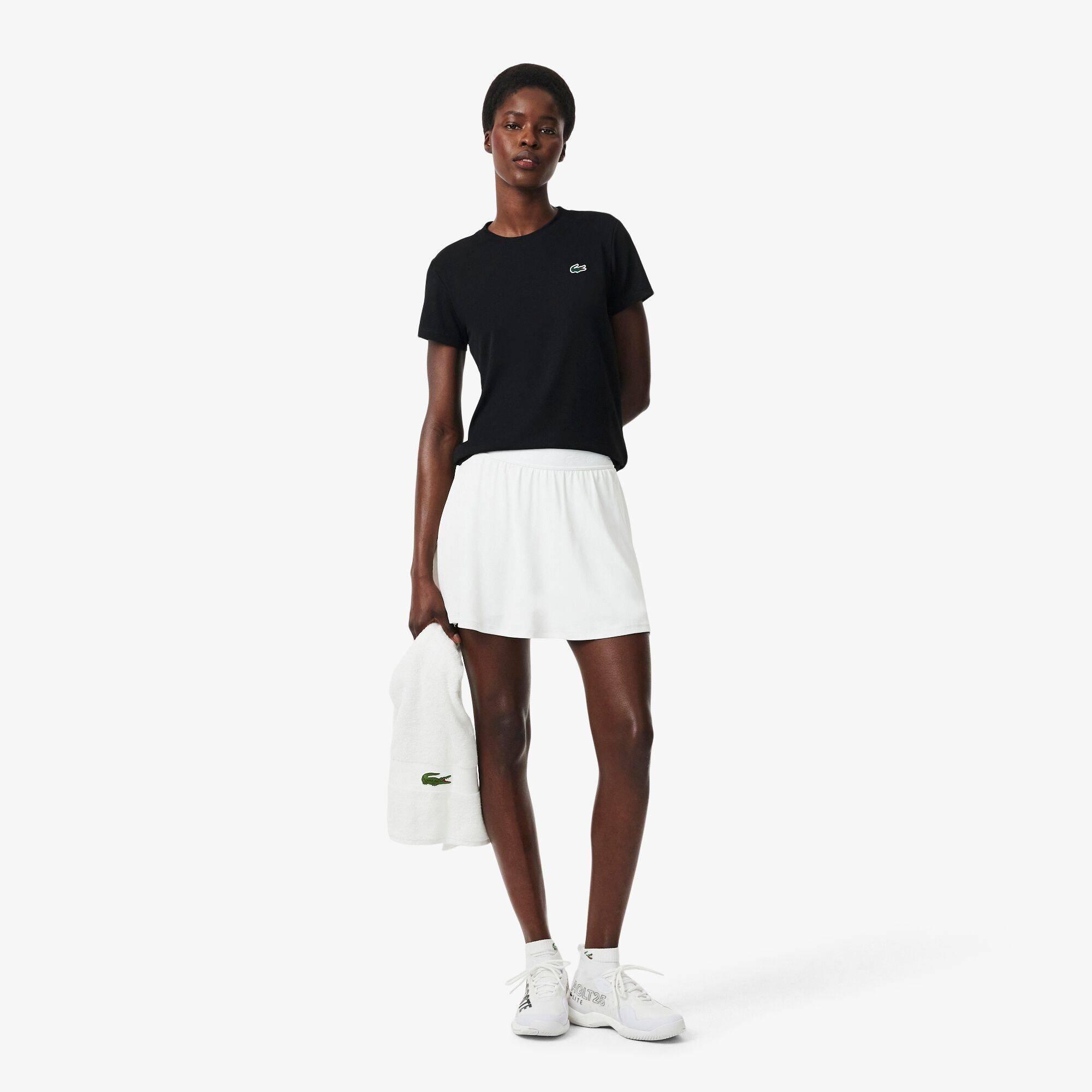 Black - Lacoste - Women's Short-Sleeve Slim-Fit Performance T-Shirt - 5
