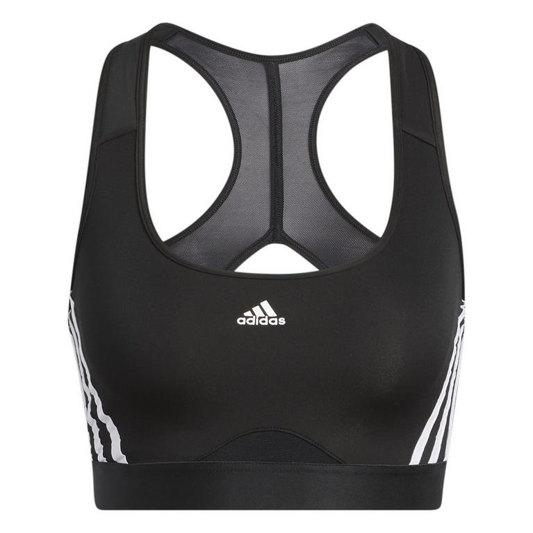 Buy Adidas women padded brand logo power react sports bra blue black Online