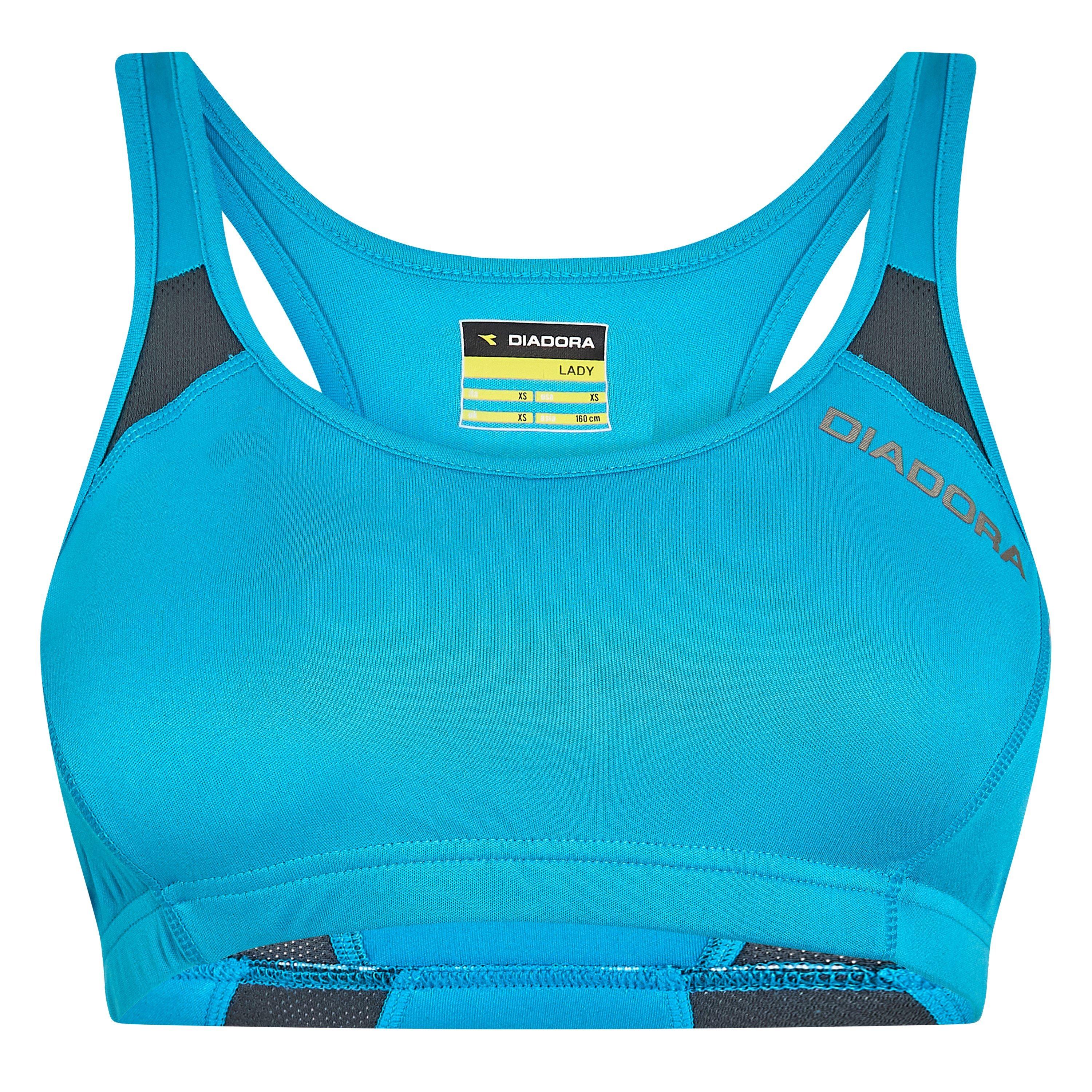 Diadora Women's L.top Team Performance Gym Top - Blue Fluo - 8 (XS)