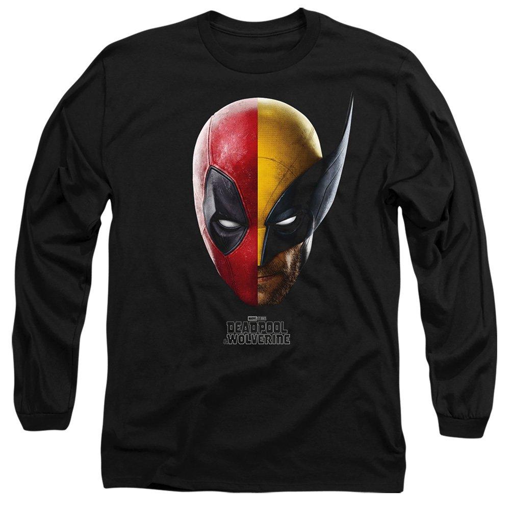 Black - Marvel - Deadpool Wolverine Portrait Long Sleeve T-Shirt B - 1