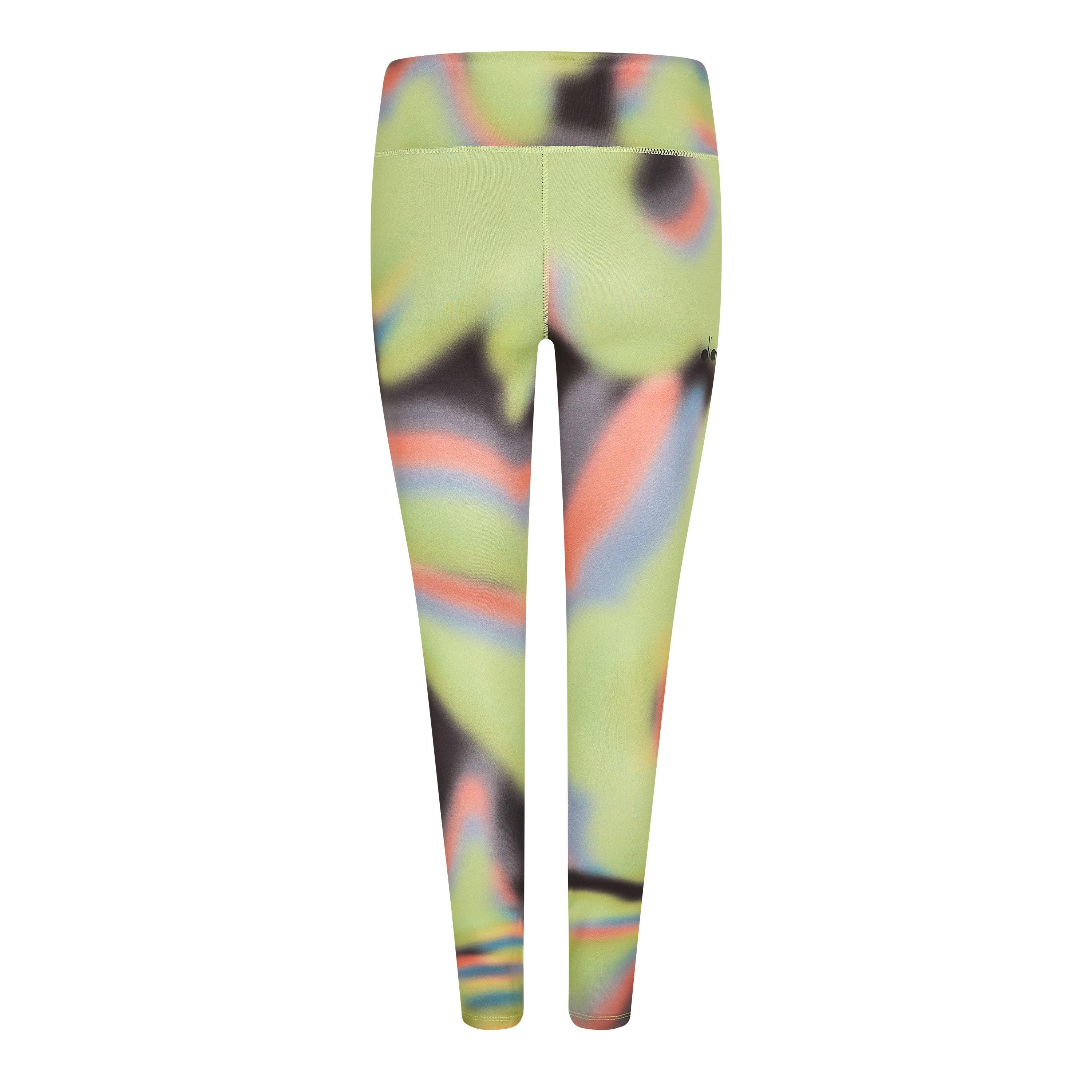 Zwart/Groen - Diadora - Diadora Flowers Leggins Womens - 2