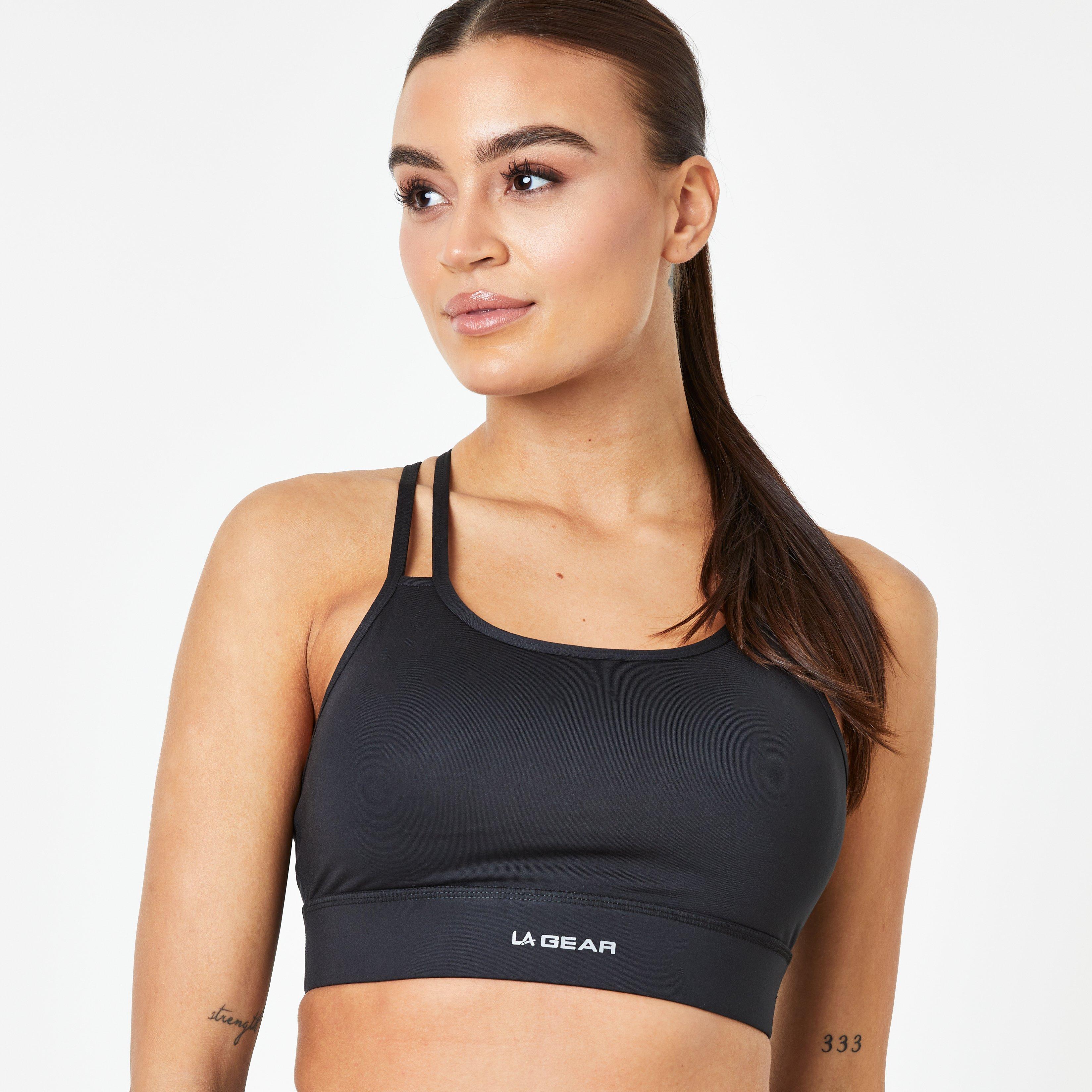 Black - LA Gear - Crop Bra - 3