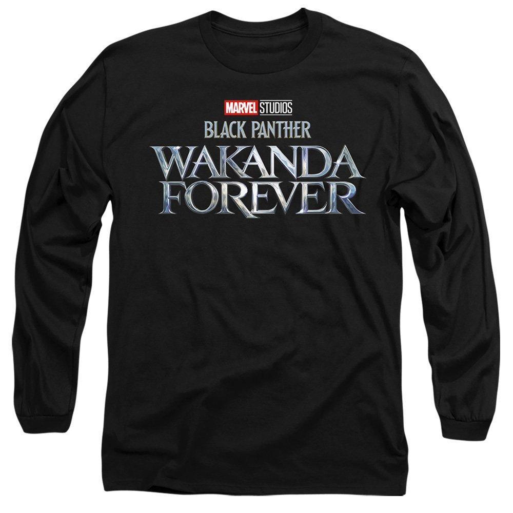 Black - Marvel - Black Panther: Wakanda Forever Logo Long Sleeve T- - 1