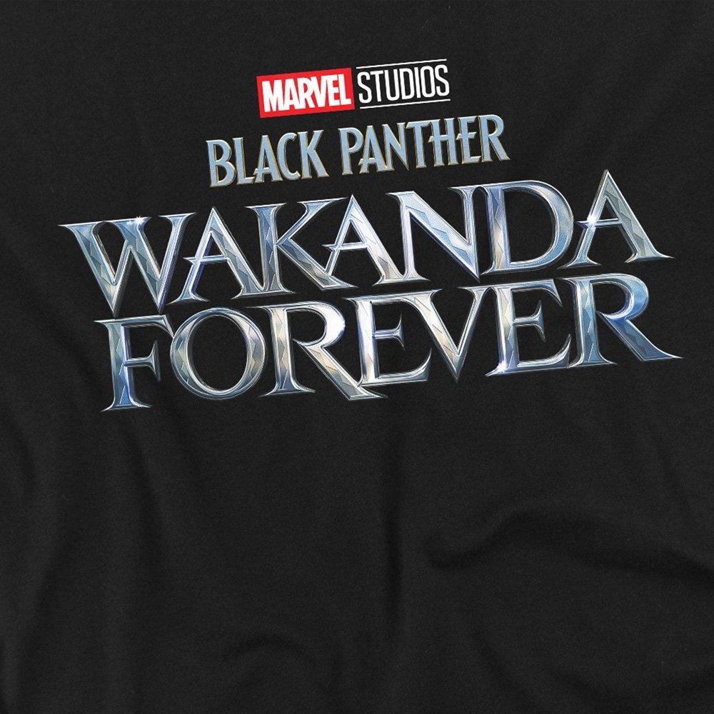 Black - Marvel - Black Panther: Wakanda Forever Logo Long Sleeve T- - 2