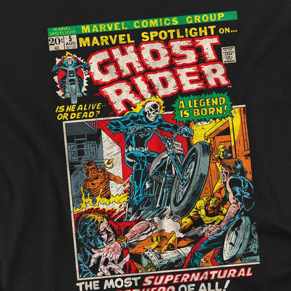 Black - Marvel - Marvel Ghost Rider Is Born Mens T-Shirt Black - 2