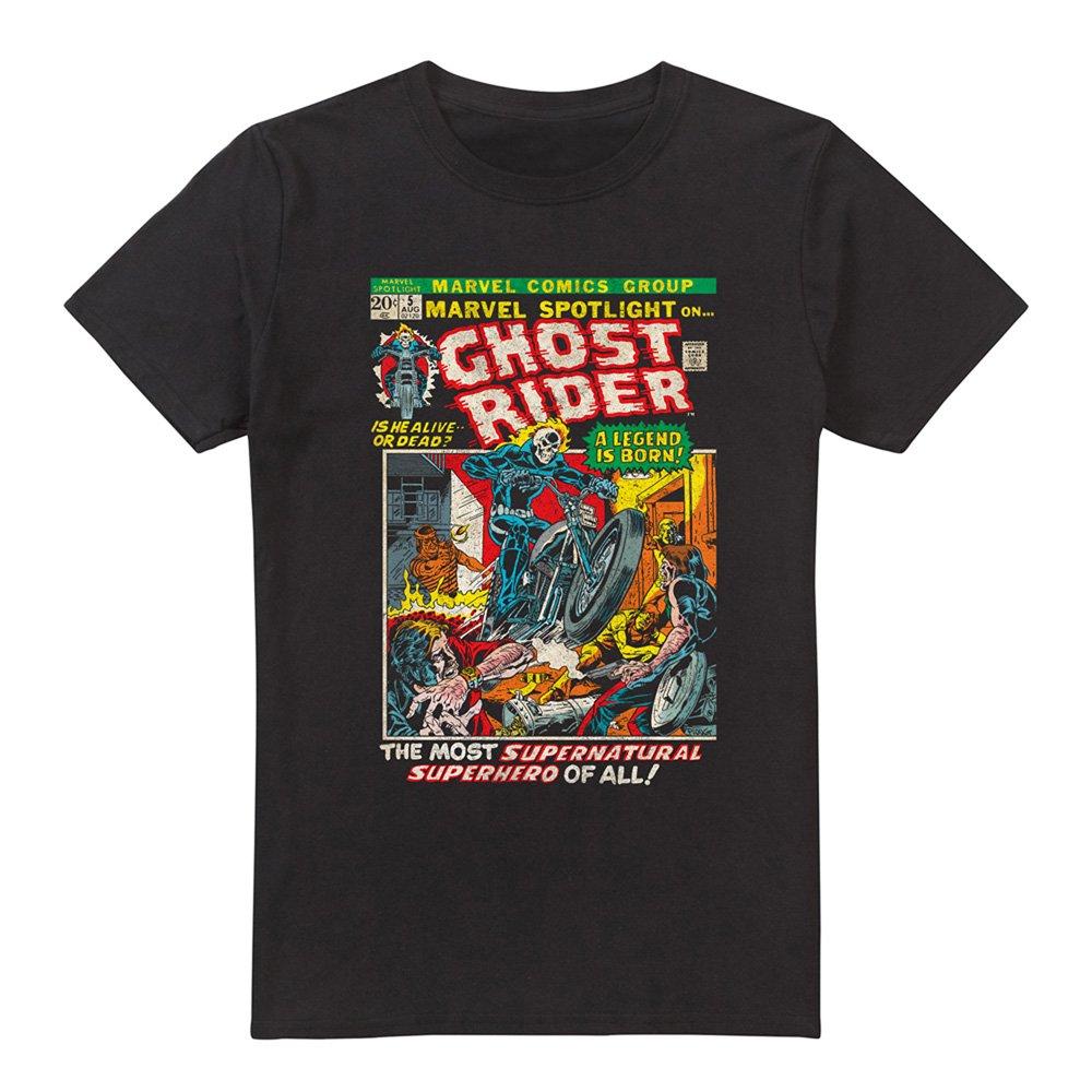 Black - Marvel - Marvel Ghost Rider Is Born Mens T-Shirt Black - 4