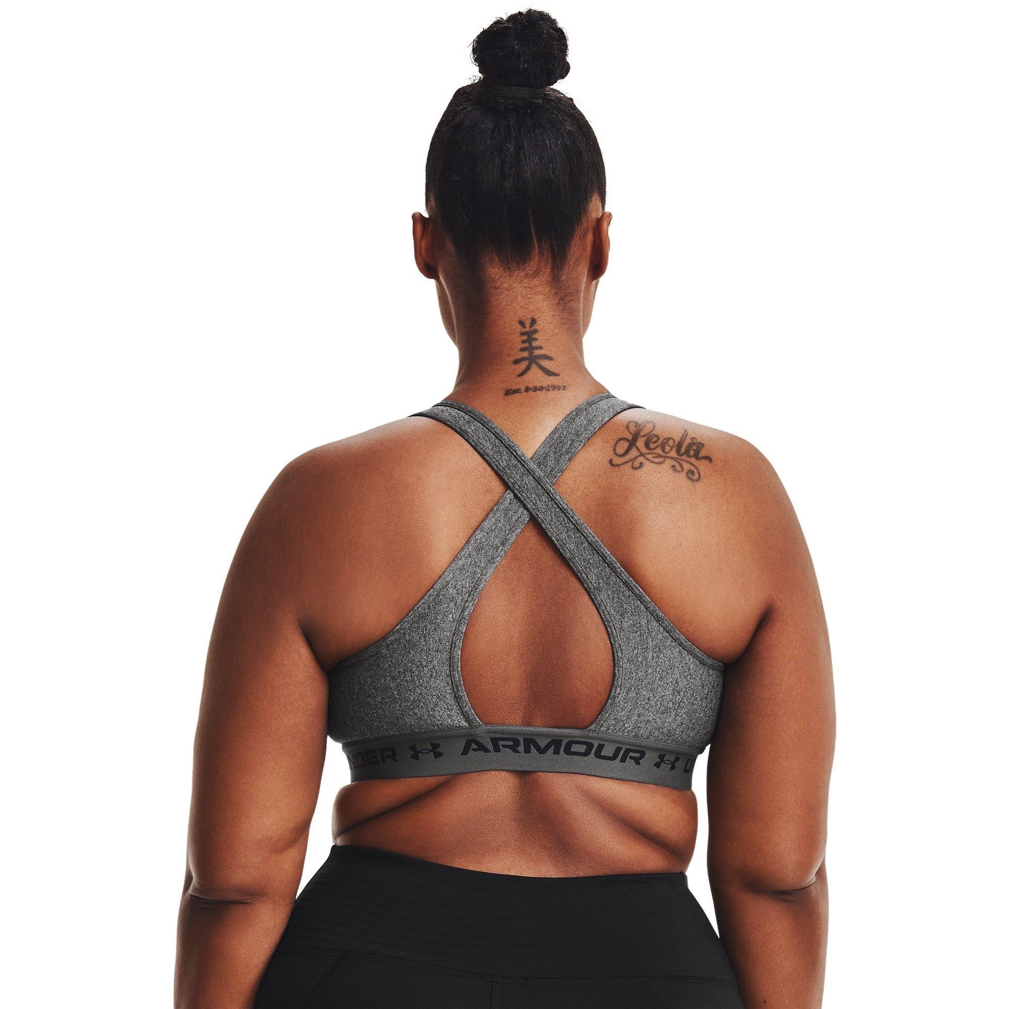 Carvão - Under Armour - Medium Support Crossback Bra Womens - 9