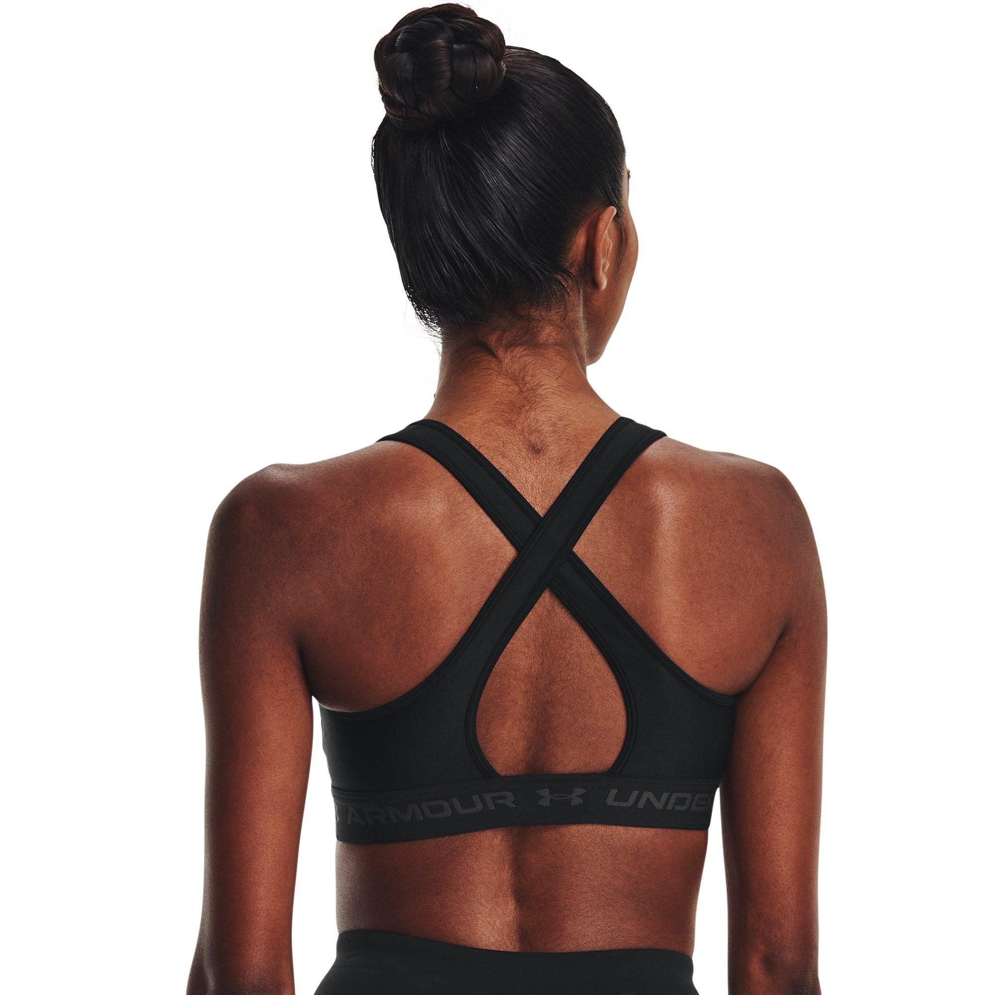 Zwart - Under Armour - Armour Medium Support Crossback Bra Womens - 6