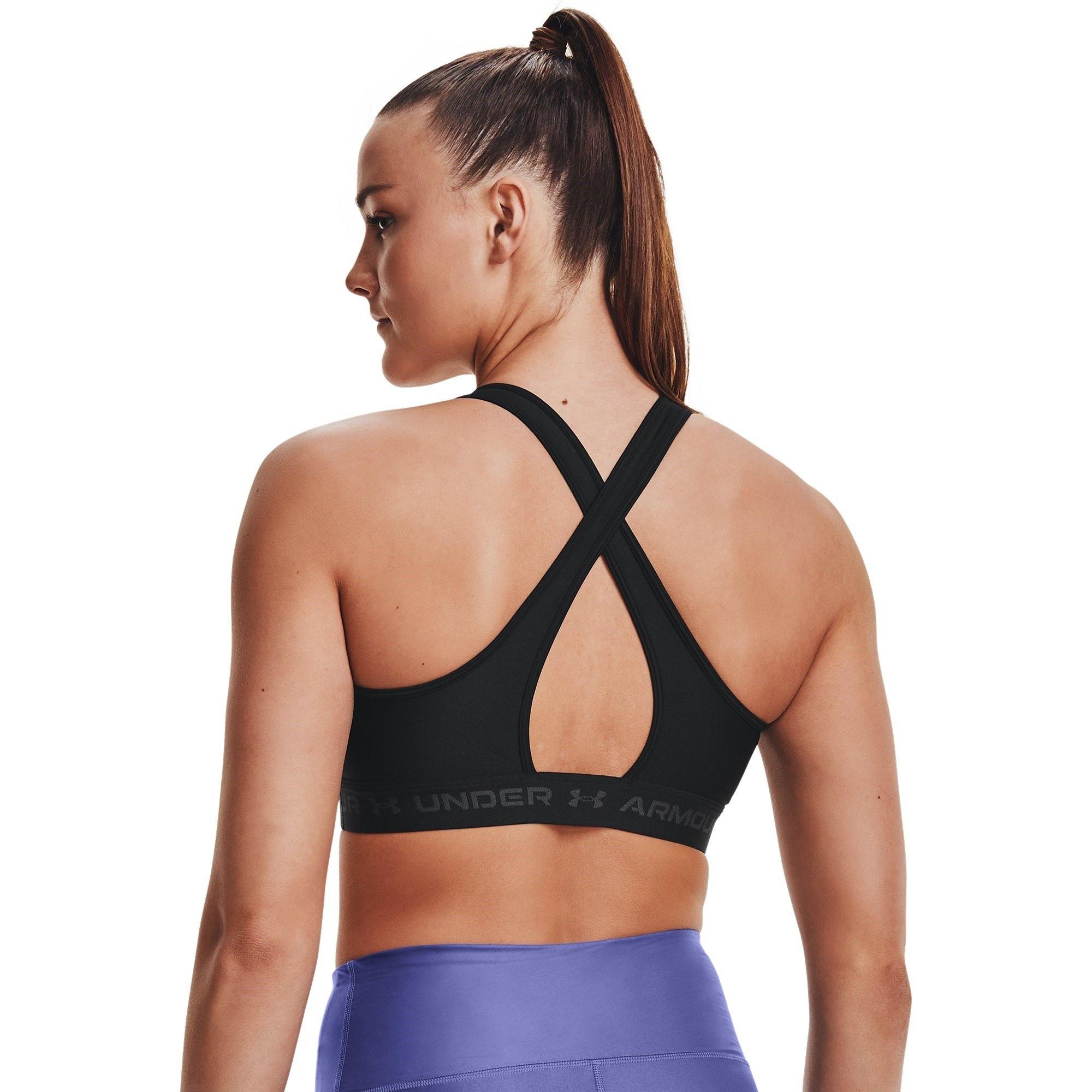 Zwart - Under Armour - Armour Medium Support Crossback Bra Womens - 8