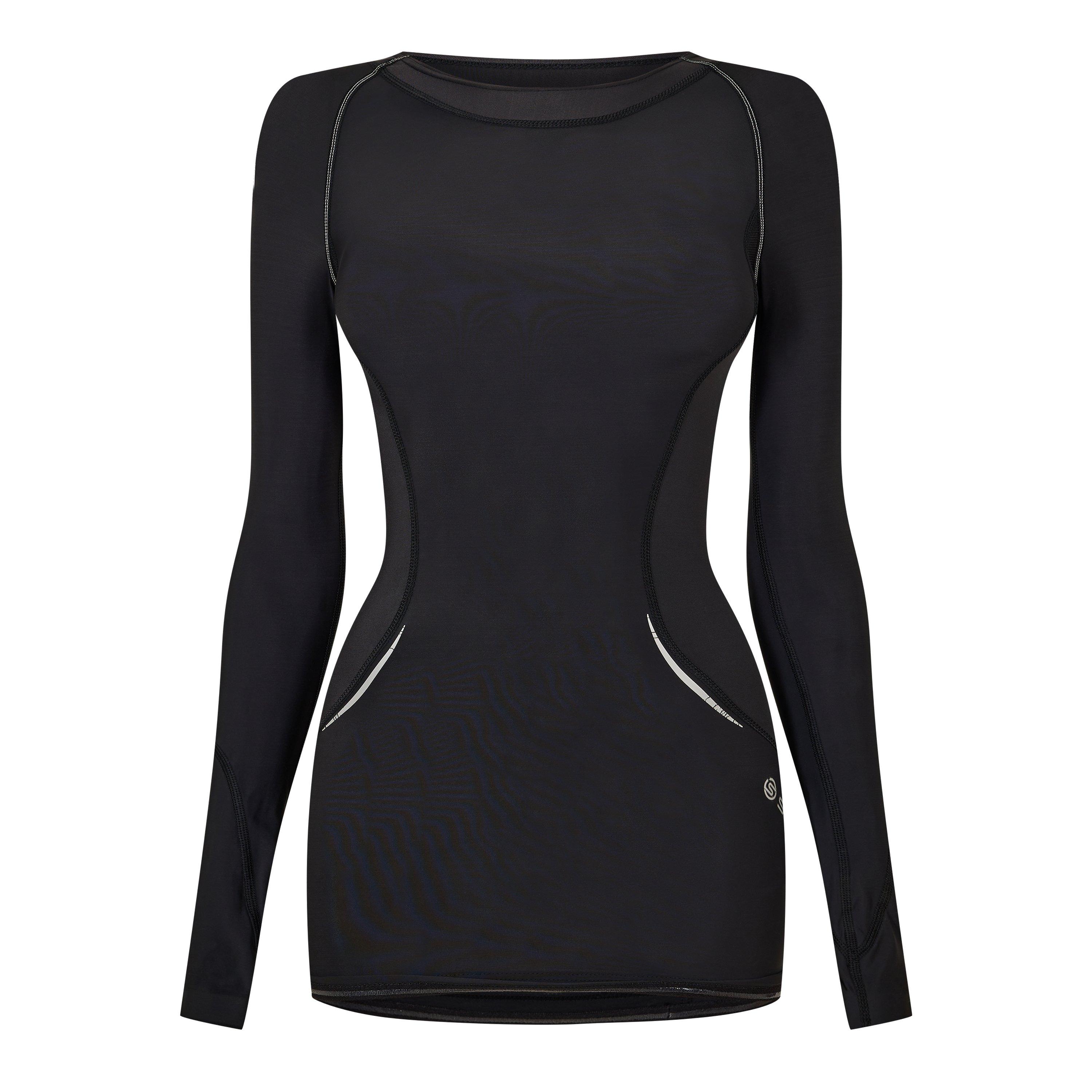 Skins Women's A400 Long Sleeve Mens - Black - 8 (XS)