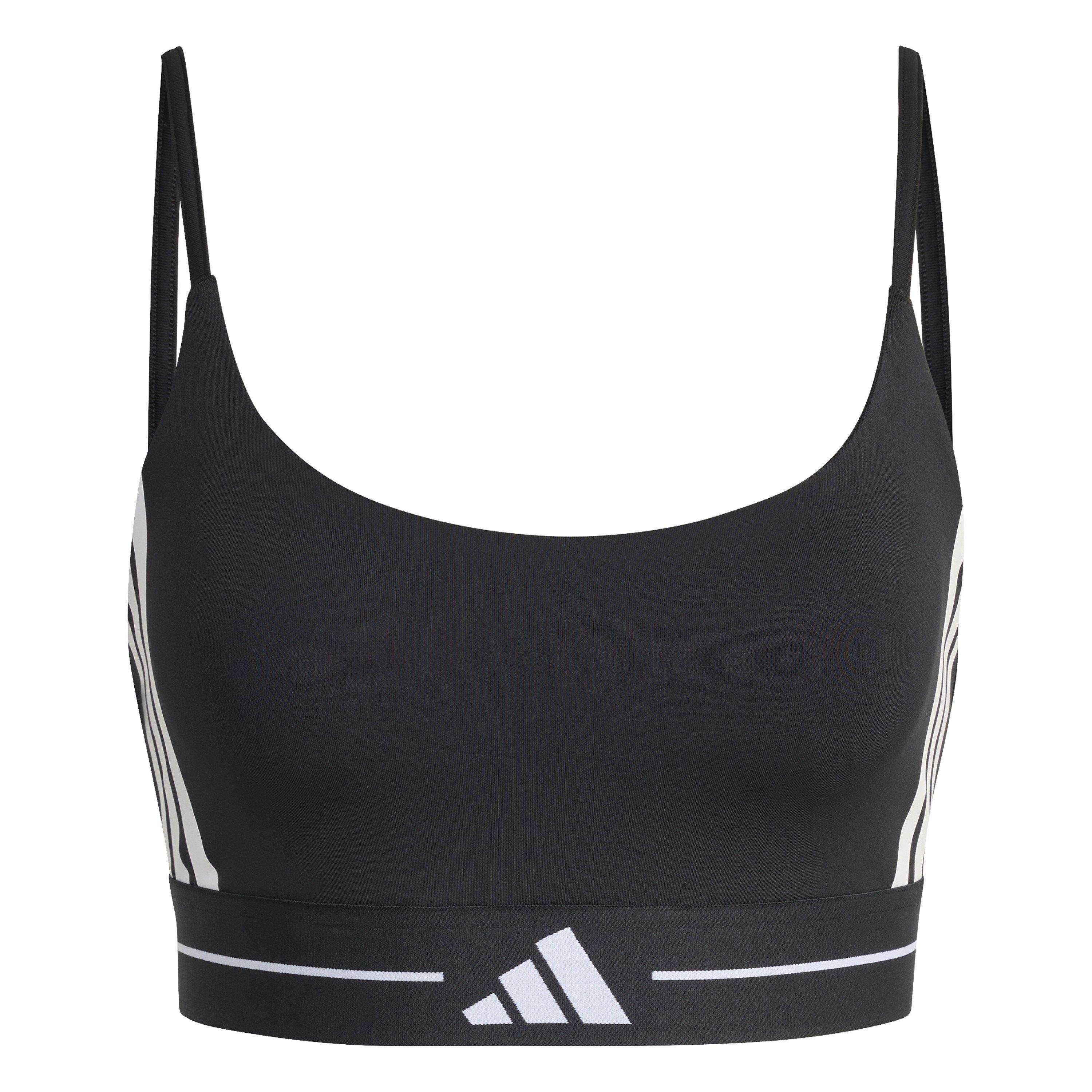 Crno/Bijelo - adidas - AeroReact Light-Support Training Bra - 1