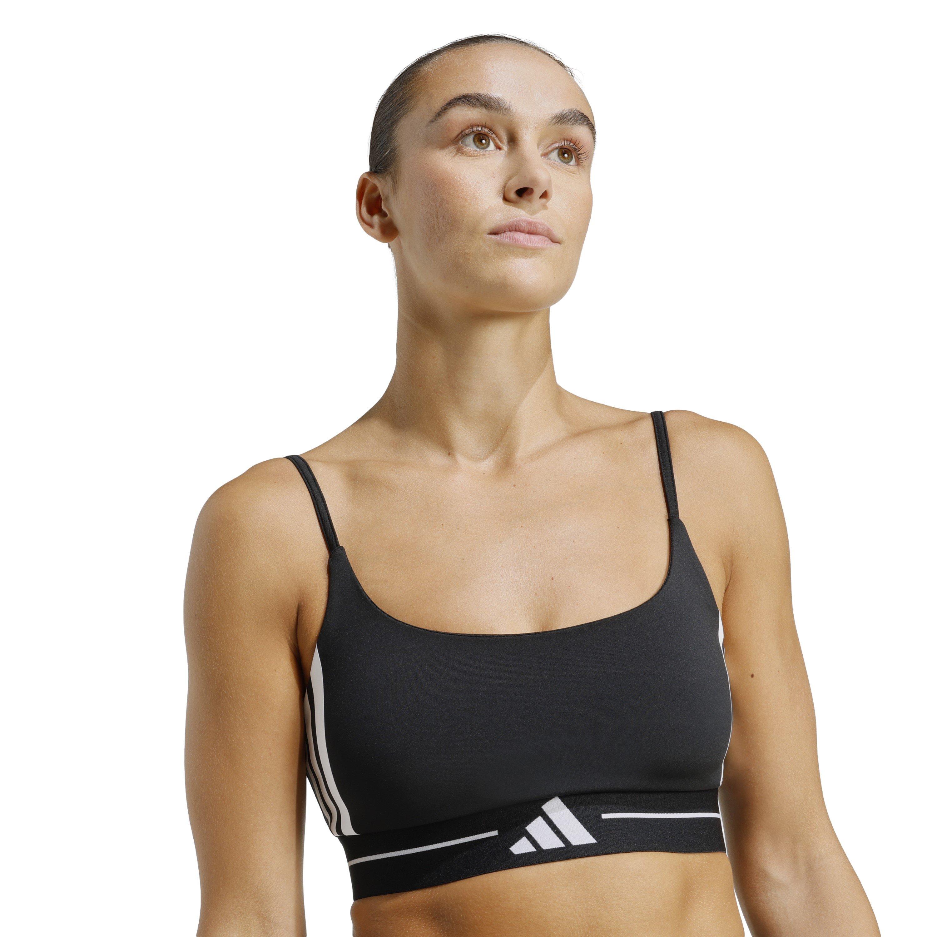 Schwarz/Weiß - adidas - AeroReact Light-Support Training Bra - 5