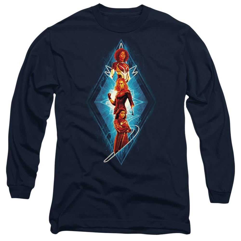 Navy - Marvel - The Marvels Diamond Trio Long Sleeve T-Shirt Navy - 1