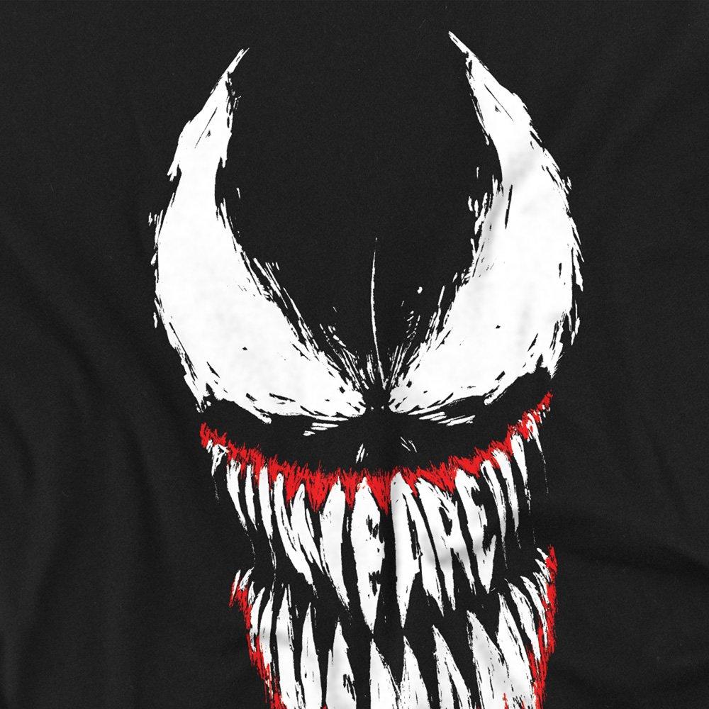 Black - Marvel - Venom Teeth Cotton Mens T-Shirt Black - 2