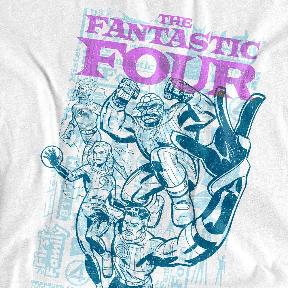 White - Marvel - Fantastic Four Lineart Heroic First Family Long Sl - 2