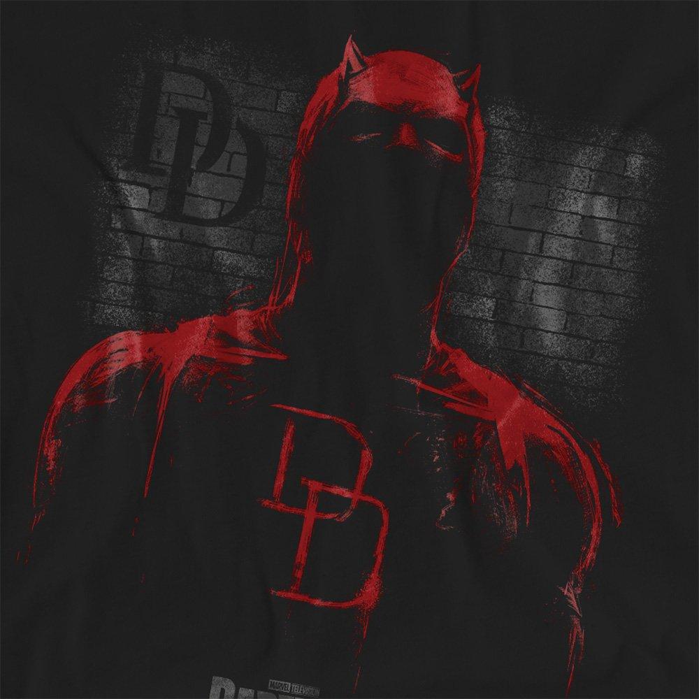 Black - Marvel - Daredevil Man Without Fear Paint T-Shirt Black - 2