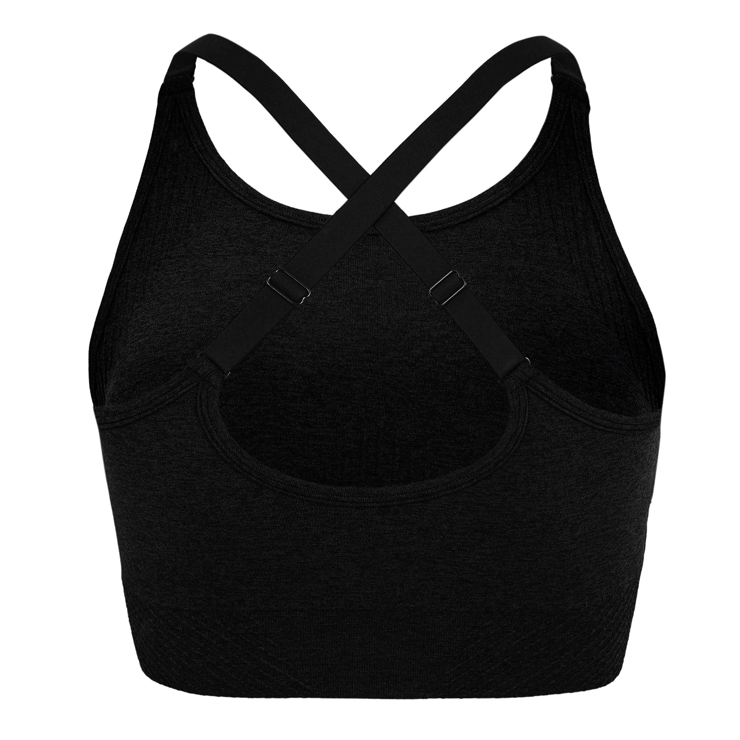 Schwarz - USA Pro - UP Seamless Adjustable Sports Bra - 2